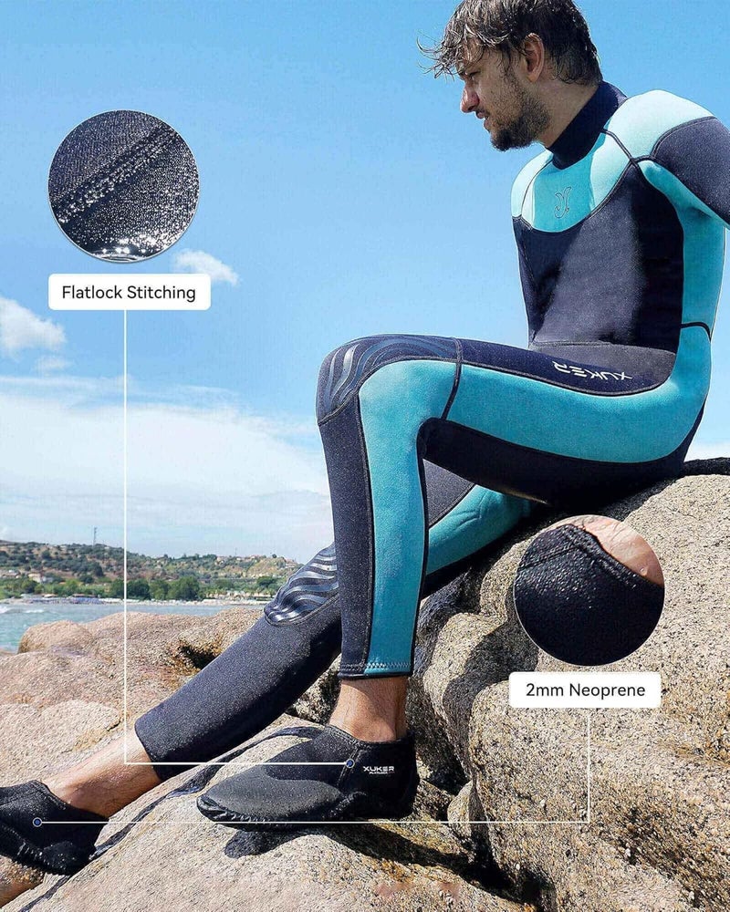 XUKER Neoprene Diving Boots 2mm, Wetsuit Booties Men Women Water Shoes with Anti-Slip Sole Sand Beach Shoes for Water Sports - Image 3